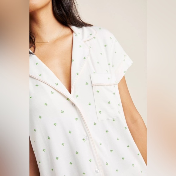 NWT Eberjey Women’s Giving Palm Short Sleep Shirt in size XL - Picture 3 of 9